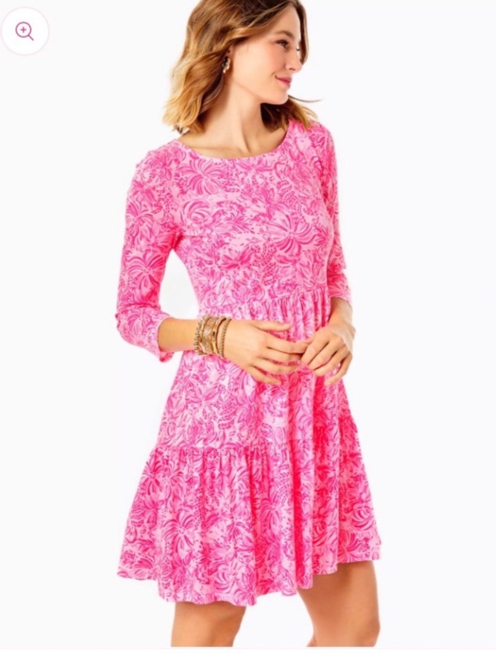 Lilly Pulitzer Geanna Swing Dress in Pink Blossom Foxy Llama